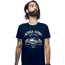 Load image into Gallery viewer, Daily_Deal_Shirts Fitted Shirts, Mens / Small / Navy Bubba Gump Shrimp Company
