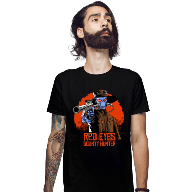 Daily_Deal_Shirts Fitted Shirts, Mens / Small / Black Red Eyes Bounty Hunter