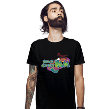 Load image into Gallery viewer, Shirts Fitted Shirts, Mens / Small / Black Space Cowboy Jam
