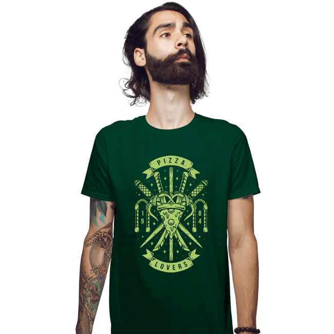 Secret_Shirts Fitted Shirts, Mens / Small / Irish Green The Pizza Lovers