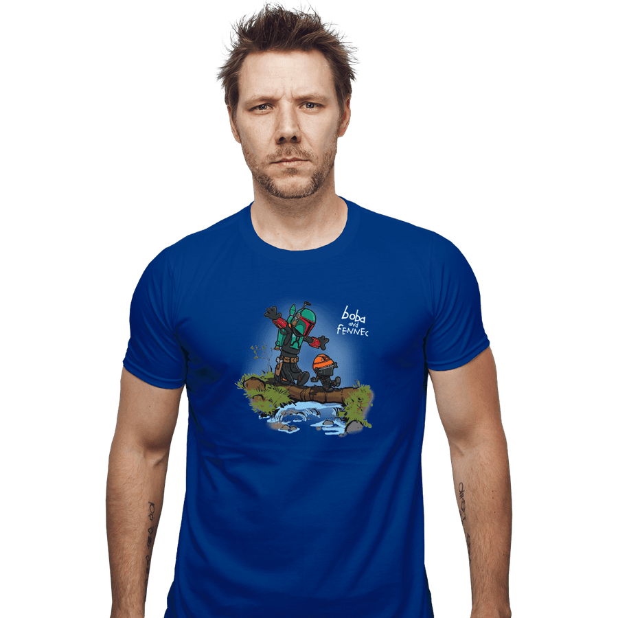 Shirts Fitted Shirts, Mens / Small / Royal Blue Boba And Fennec