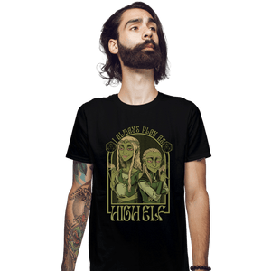 Shirts Fitted Shirts, Mens / Small / Black I Always Play As High Elf