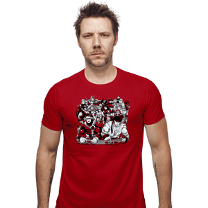Secret_Shirts Fitted Shirts, Mens / Small / Red Old Friends
