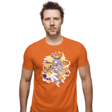 Load image into Gallery viewer, Shirts Fitted Shirts, Mens / Small / Orange Pumpkin Spice Witch

