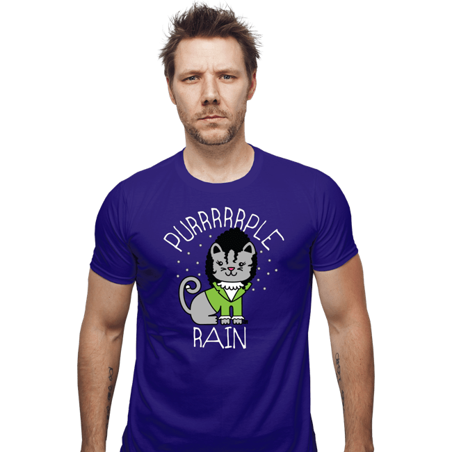 Daily_Deal_Shirts Fitted Shirts, Mens / Small / Violet Purrrrrple Rain