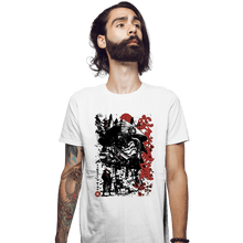 Load image into Gallery viewer, Daily_Deal_Shirts Fitted Shirts, Mens / Small / White Trooper Samurai
