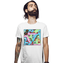Load image into Gallery viewer, Secret_Shirts Fitted Shirts, Mens / Small / White Squid Relativity Staircase
