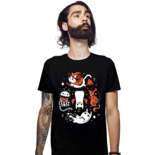 Load image into Gallery viewer, Daily_Deal_Shirts Fitted Shirts, Mens / Small / Black Spooky Kitty Crew
