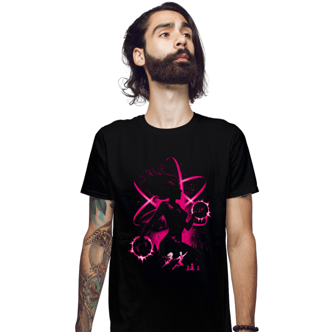 Daily_Deal_Shirts Fitted Shirts, Mens / Small / Black Atom Girl