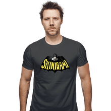 Load image into Gallery viewer, Shirts Fitted Shirts, Mens / Small / Charcoal Bat Shinigami
