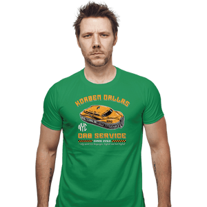 Daily_Deal_Shirts Fitted Shirts, Mens / Small / Irish Green Korben Dallas Taxi Service