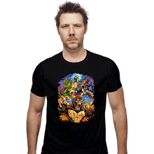 Load image into Gallery viewer, Daily_Deal_Shirts Fitted Shirts, Mens / Small / Black Rampage Arcade Tribute
