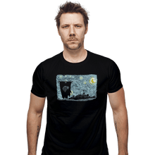 Load image into Gallery viewer, Shirts Fitted Shirts, Mens / Small / Black Starry DireWolf
