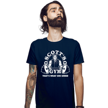 Load image into Gallery viewer, Shirts Fitted Shirts, Mens / Small / Navy Scott&#39;s Gym
