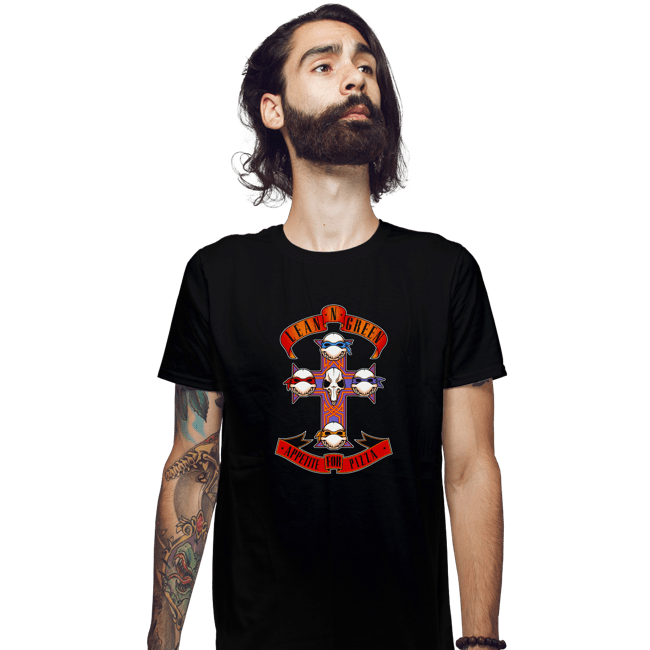 Shirts Fitted Shirts, Mens / Small / Black Appetite For Pizza