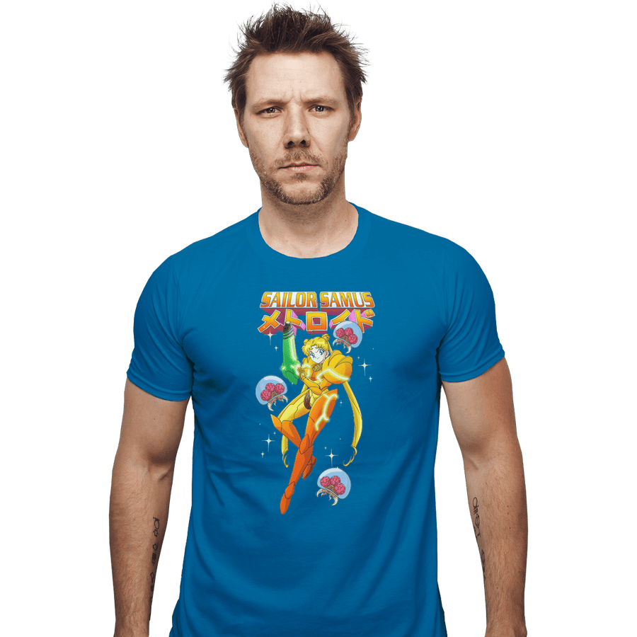 Shirts Fitted Shirts, Mens / Small / Sapphire Sailor Samus Power Suit