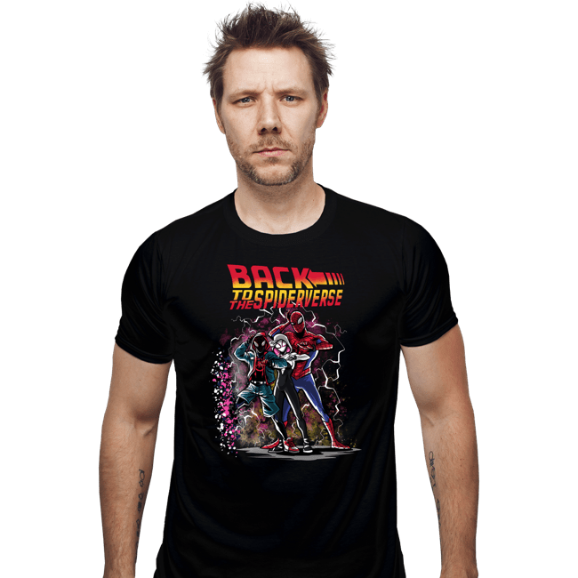 Secret_Shirts Fitted Shirts, Mens / Small / Black Back To The Spiderverse