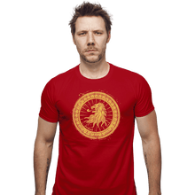 Load image into Gallery viewer, Shirts Fitted Shirts, Mens / Small / Red Seal Of Lions
