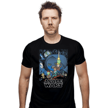 Load image into Gallery viewer, Shirts Fitted Shirts, Mens / Small / Black Space Wars
