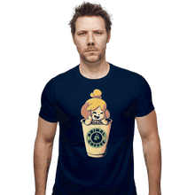 Load image into Gallery viewer, Shirts Fitted Shirts, Mens / Small / Navy Animal Coffee
