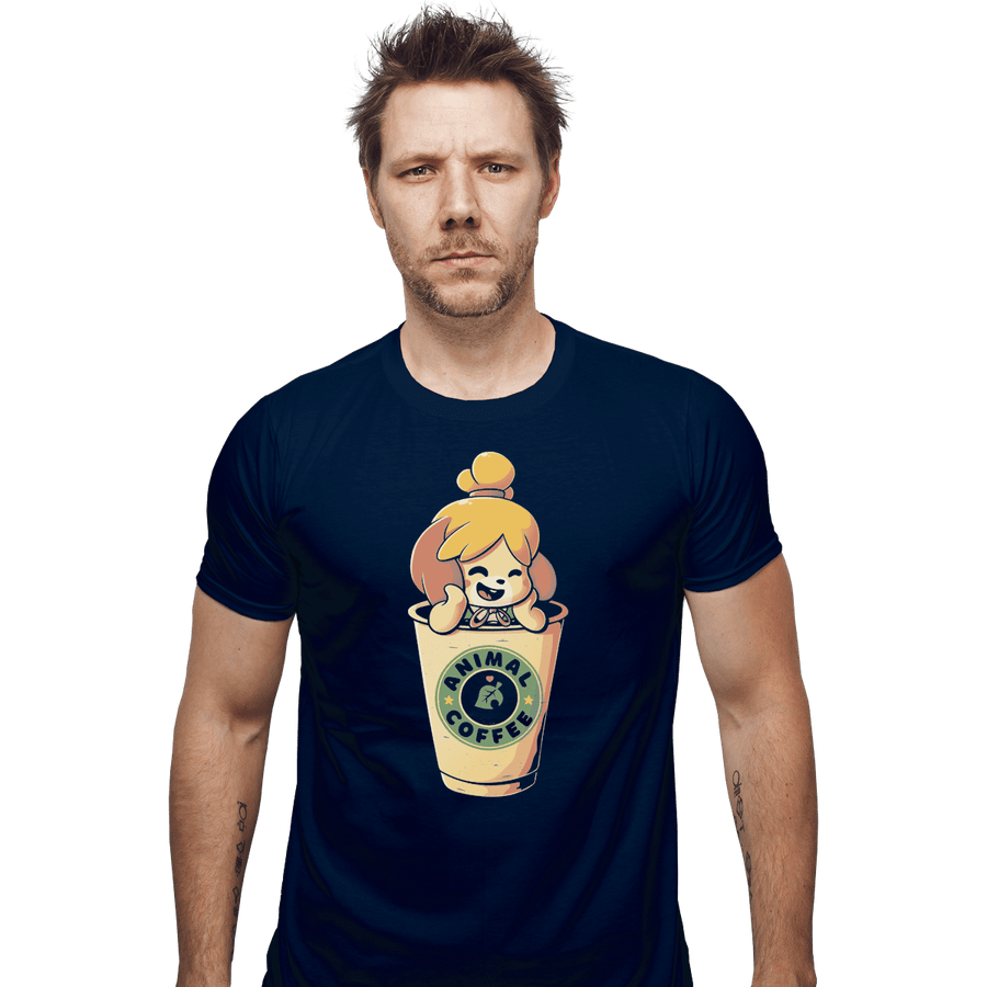 Shirts Fitted Shirts, Mens / Small / Navy Animal Coffee