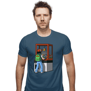 Shirts Fitted Shirts, Mens / Small / Indigo Blue Gotta Catch Em All