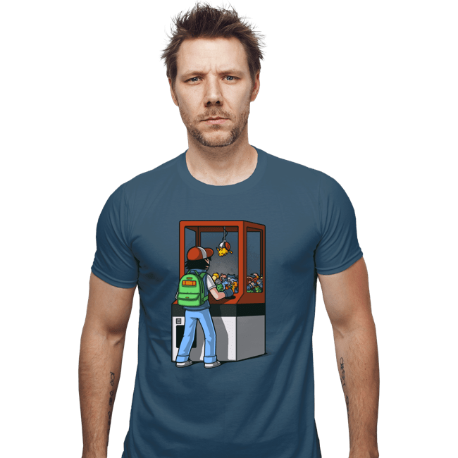 Shirts Fitted Shirts, Mens / Small / Indigo Blue Gotta Catch Em All