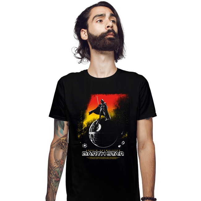 Daily_Deal_Shirts Fitted Shirts, Mens / Small / Black Darth Star