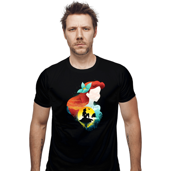 Daily_Deal_Shirts Fitted Shirts, Mens / Small / Black Ariel Shadow