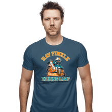 Load image into Gallery viewer, Secret_Shirts Fitted Shirts, Mens / Small / Indigo Blue Finkle&#39;s Kicking Camp
