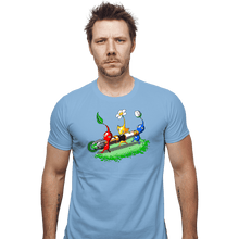 Load image into Gallery viewer, Shirts Fitted Shirts, Mens / Small / Powder Blue Pikmin Who
