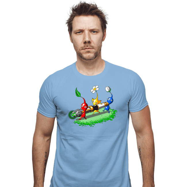 Shirts Fitted Shirts, Mens / Small / Powder Blue Pikmin Who