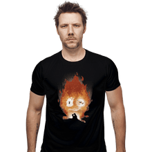 Load image into Gallery viewer, Shirts Fitted Shirts, Mens / Small / Black Midnight Calcifer
