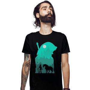 Shirts Fitted Shirts, Mens / Small / Black Hylian Silhouette
