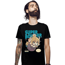 Load image into Gallery viewer, Shirts Fitted Shirts, Mens / Small / Black Super Bowsette
