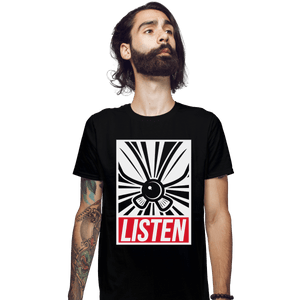 Shirts Fitted Shirts, Mens / Small / Black Listen and Obey