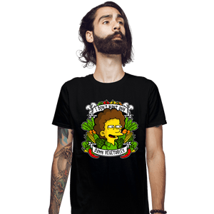 Secret_Shirts Fitted Shirts, Mens / Small / Black No Darn Vegetables