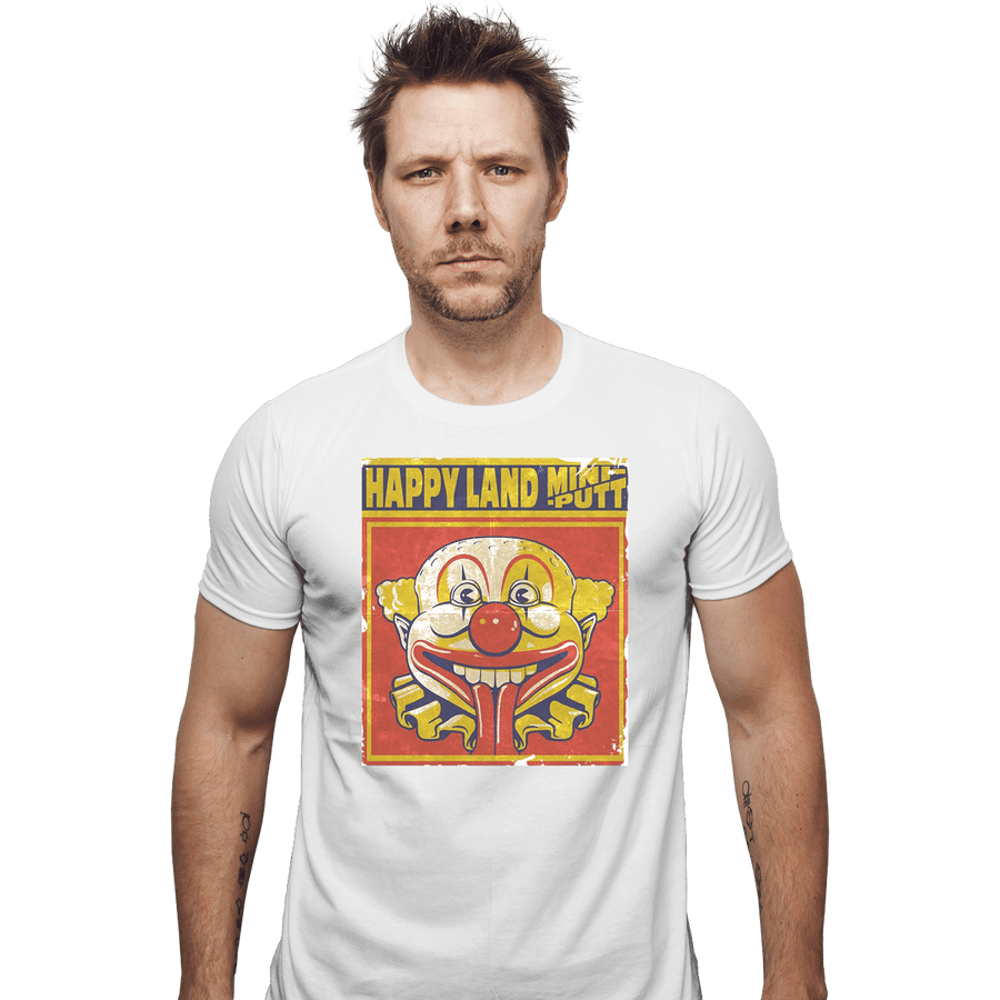 Shirts Fitted Shirts, Mens / Small / White Happy Land