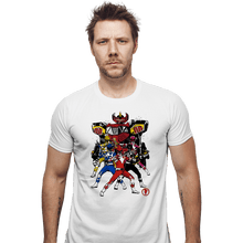 Load image into Gallery viewer, Shirts Fitted Shirts, Mens / Small / White Power Rangers Sumi-e
