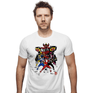 Shirts Fitted Shirts, Mens / Small / White Power Rangers Sumi-e