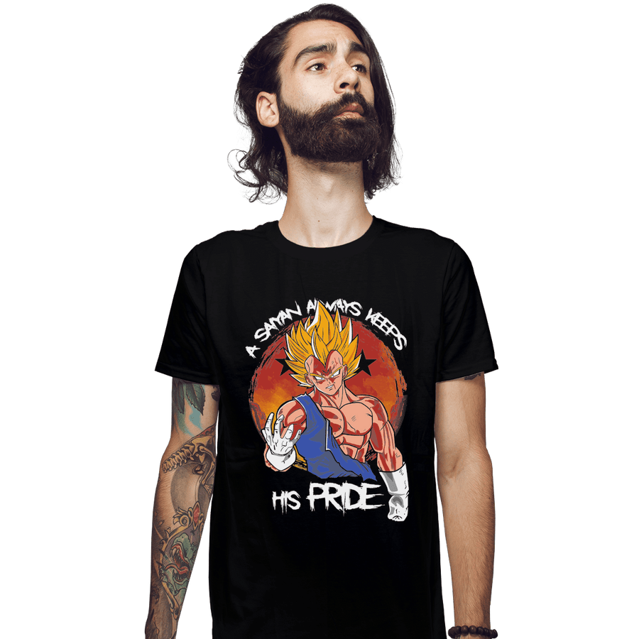 Shirts Fitted Shirts, Mens / Small / Black Saiyan's Pride