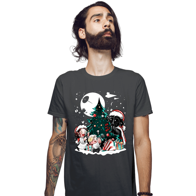 Daily_Deal_Shirts Fitted Shirts, Mens / Small / Charcoal Christmas In The Stars