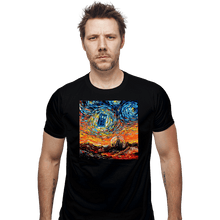 Load image into Gallery viewer, Shirts Fitted Shirts, Mens / Small / Black Van Gogh Never Saw Gallifrey
