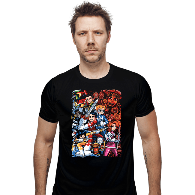 Daily_Deal_Shirts Fitted Shirts, Mens / Small / Black Morphin' Pilgrim