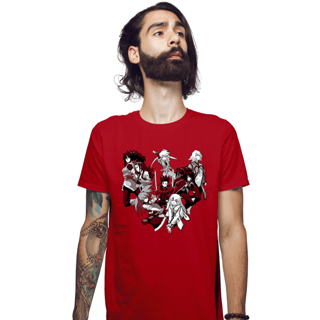 Daily_Deal_Shirts Fitted Shirts, Mens / Small / Red Symphonia