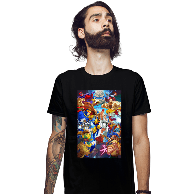 Shirts Fitted Shirts, Mens / Small / Black X-Men VS Street Fighter