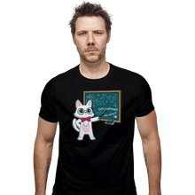 Load image into Gallery viewer, Shirts Fitted Shirts, Mens / Small / Black Scientist Cat
