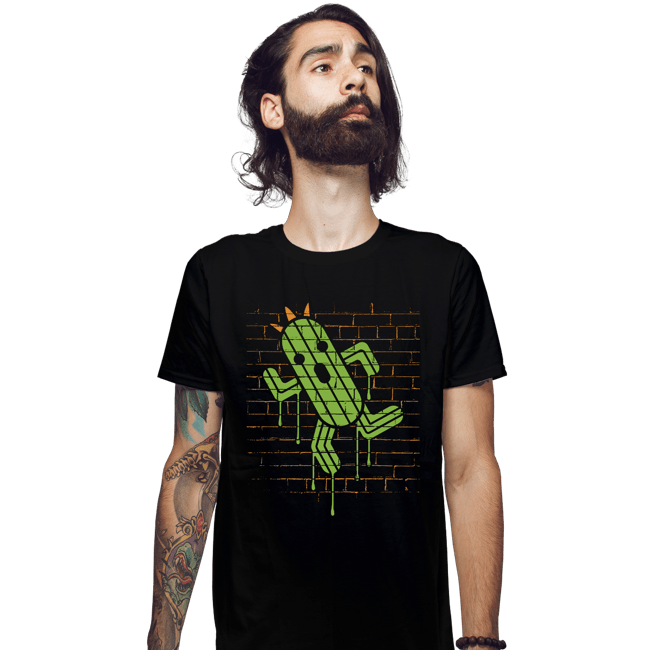 Secret_Shirts Fitted Shirts, Mens / Small / Black Cactuar Graffiti