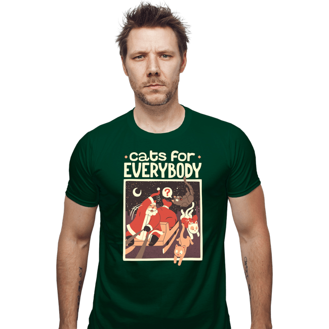 Secret_Shirts Fitted Shirts, Mens / Small / Irish Green Cats For Everybody