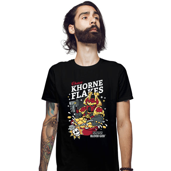Secret_Shirts Fitted Shirts, Mens / Small / Black Khorne Flakes